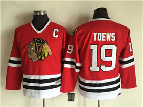 Chicago Blackhawks #19 Jonathan Toews Youth CCM Vintage Red Jersey