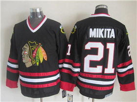 Chicago Blackhawks #21 Stan Mikita CCM Vintage Black Jersey