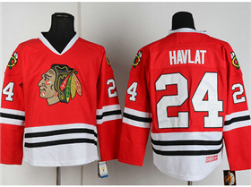 Chicago Blackhawks #24 Martin Havlat CCM Vintage Red Jersey