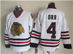 Chicago Blackhawks #4 Bobby Orr CCM Vintage White Jersey