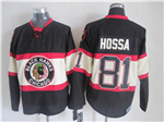 Chicago Blackhawks #81 Marian Hossa 1930's CCM Vintage Black Jersey