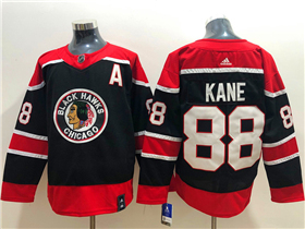 Chicago Blackhawks #88 Patrick Kane Black 2020/21 Reverse Retro Jersey