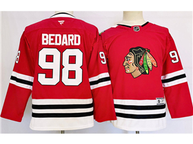 Chicago Blackhawks #98 Connor Bedard 2024 Youth Red Jersey