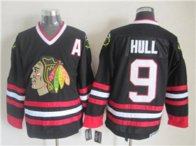 Chicago Blackhawks #9 Bobby Hull CCM Vintage Black Jersey