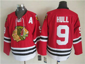 Chicago Blackhawks #9 Bobby Hull 1963 CCM Vintage Red Jersey