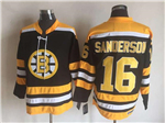 Boston Bruins #16 Derek Sanderson Vintage CCM Black Jersey