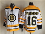 Boston Bruins #16 Derek Sanderson Vintage CCM White Jersey