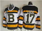 Boston Bruins #17 Milan Lucic 1992 Vintage CCM 75th White Jersey