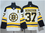 Boston Bruins #37 Patrice Bergeron White Jersey