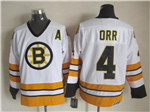 Boston Bruins #4 Bobby Orr 1970's Vintage CCM White Jersey