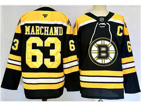 Boston Bruins #63 Brad Marchand 2024 Black Jersey