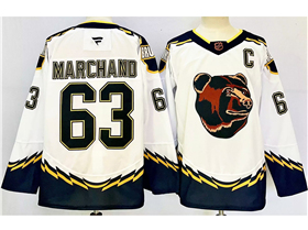 Boston Bruins #63 Brad Marchand White Reverse Retro 2.0 Jersey