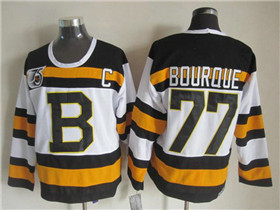 Boston Bruins #77 Ray Bourque 1992 Vintage CCM 75th White Jersey