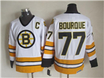 Boston Bruins #77 Ray Bourque 1970's Vintage CCM White Jersey