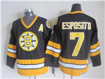 Boston Bruins #7 Phil Esposito 1970's Vintage CCM Black Jersey