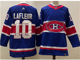 Montreal Canadiens #10 Guy Lafleur Royal Blue 2020/21 Reverse Retro Jersey