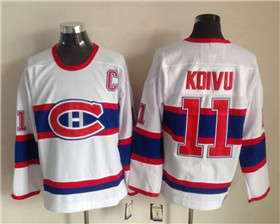 Montreal Canadiens #11 Saku Koivu 1946 CCM Vintage White Jersey