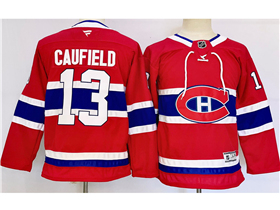 Montreal Canadiens #13 Cole Caufield 2024 Youth Red Jersey