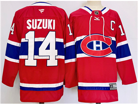 Montreal Canadiens #14 Nick Suzuki 2024 Red Jersey