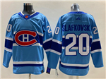 Montreal Canadiens #20 Juraj Slafkovsky Blue Reverse Retro 2.0 Jersey