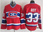 Montreal Canadiens #33 Patrick Roy CCM Vintage Red Jersey