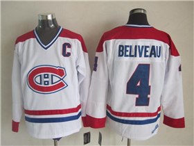 Montreal Canadiens #4 Jean Beliveau CCM Vintage Red Jersey