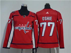 Washington Capitals #77 T.J. Oshie Women's Red Jersey