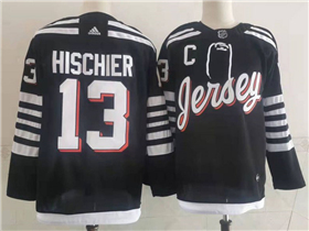 New Jersey Devils #13 Nico Hischier Alternate Black Jersey