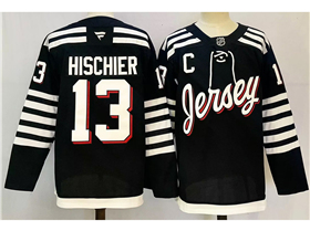 New Jersey Devils #13 Nico Hischier 2024 Alternate Black Jersey