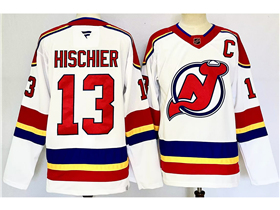 New Jersey Devils #13 Nico Hischier White Reverse Retro 2.0 Jersey