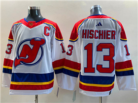 New Jersey Devils #13 Nico Hischier White Reverse Retro 2.0 Jersey