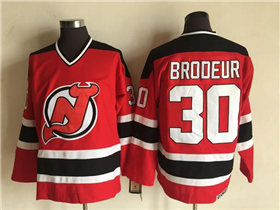 New Jersey Devils #30 Martin Brodeur 2000's CCM Vintage Red Jersey