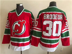 New Jersey Devils #30 Martin Brodeur 1990's CCM Vintage Red Jersey