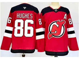 New Jersey Devils #86 Jack Hughes 2024 Red Jersey