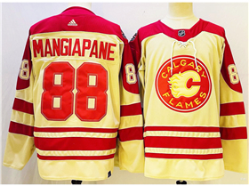 Calgary Flames #88 Andrew Mangiapane Cream 2023 Heritage Classic Jersey