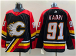 Calgary Flames #91 Nazem Kadri Black Reverse Retro 2.0 Jersey