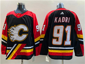 Calgary Flames #91 Nazem Kadri Black Reverse Retro 2.0 Jersey