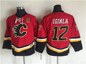 Calgary Flames #12 Jarome Iginla Youth 2007 CCM Vintage Red Jersey