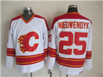 Calgary Flames #25 Joe Nieuwendyk 1989 CCM Vintage White Jersey