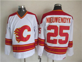 Calgary Flames #25 Joe Nieuwendyk 1989 CCM Vintage White Jersey