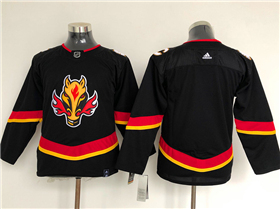 Calgary Flames Youth Black 2020/21 Reverse Retro Team Jersey