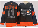 Philadelphia Flyers #11 Travis Konecny Black Alternate Jersey