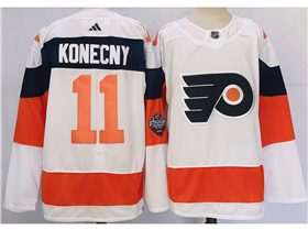 Philadelphia Flyers #11 Travis Konecny 2024 Stadium Series White Jersey