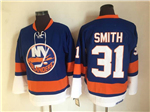 New York Islanders #31 Billy Smith 1970's CCM Vintage Blue Jersey