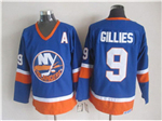 New York Islanders #9 Clark Gillies 1980's CCM Vintage Blue Jersey