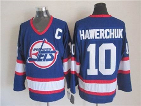 Winnipeg Jets #10 Dale Hawerchuk 1992 CCM Vintage Blue Jersey