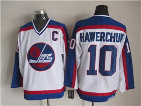 Winnipeg Jets #10 Dale Hawerchuk 1989 CCM Vintage White Jersey