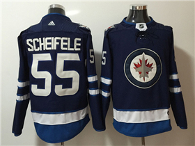 Winnipeg Jets #55 Mark Scheifele Home Navy Jersey