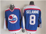 Winnipeg Jets #8 Teemu Selanne 1989 CCM Vintage Blue Jersey