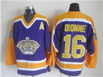 Los Angeles Kings #16 Marcel Dionne 1980's Vintage CCM Purple Jersey